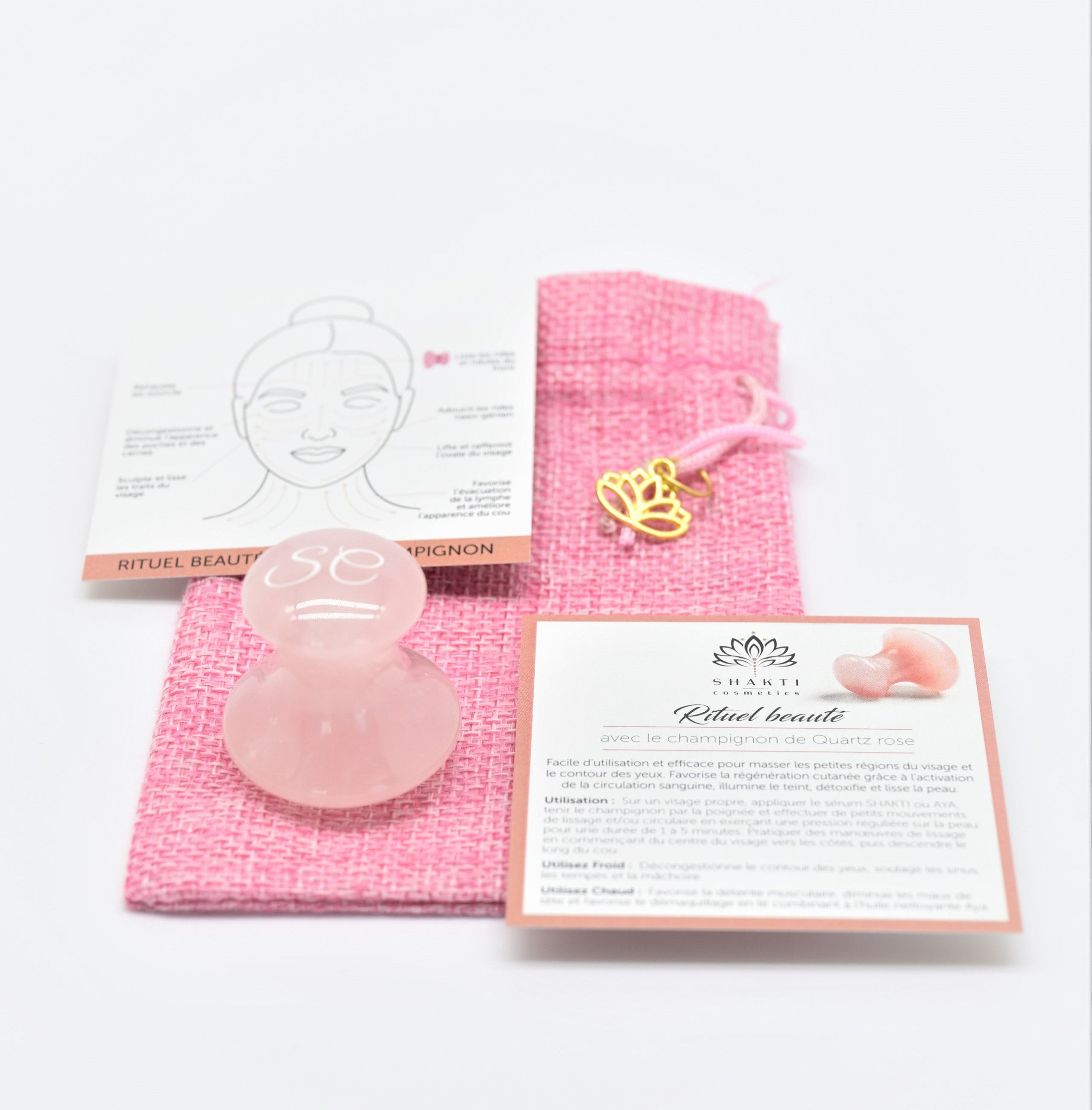 Champignon quartz rose