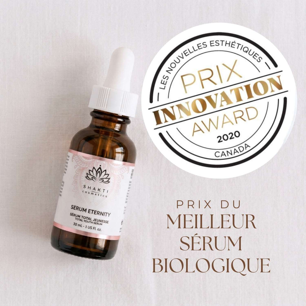 Prix meilleur sérum biologique naturel Shakti Cosmetics Québec