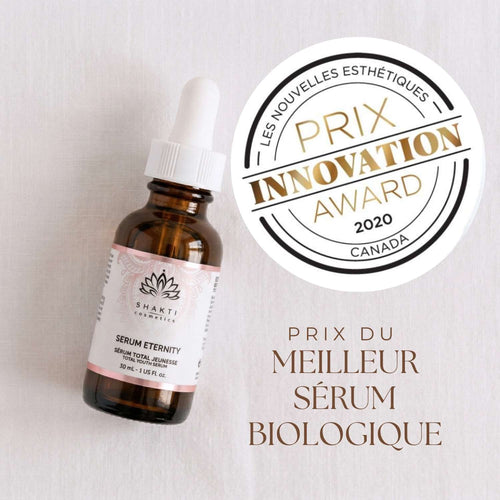 Prix meilleur sérum biologique naturel Shakti Cosmetics Québec
