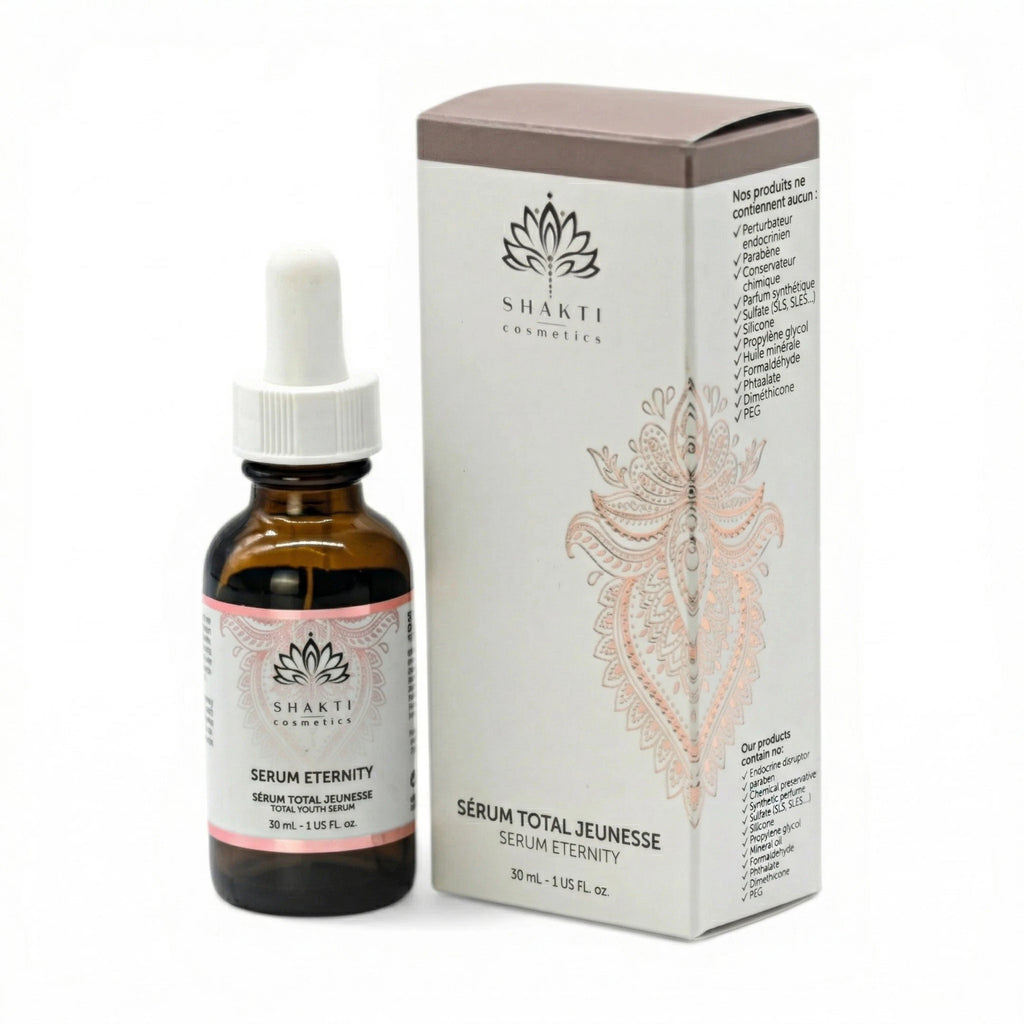 Sérum total jeunesse naturel anti-âge professionnel Shakti Cosmetics Québec