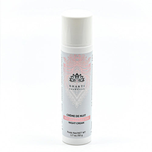 Crème de nuit naturelle peptides AHA anti-âge Shakti Cosmetics Québec