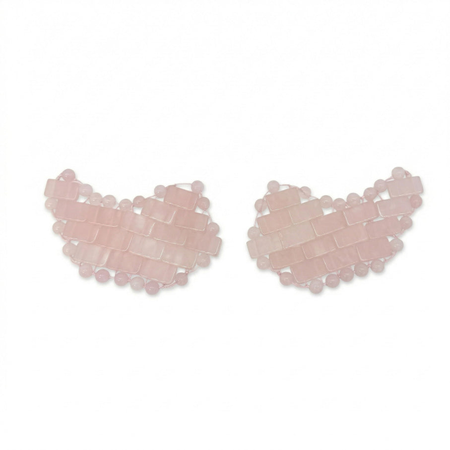 Masque demi-lune sous les yeux quartz rose
