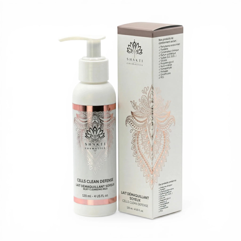 Lait démaquillant soyeux naturel doux peau sensible Shakti Cosmetics Québec