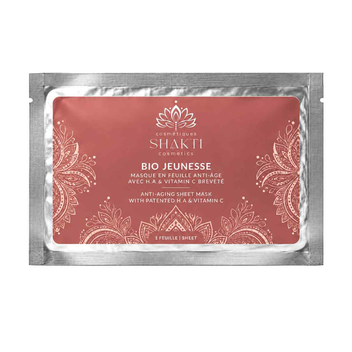 Masque bio-jeunesse en feuille