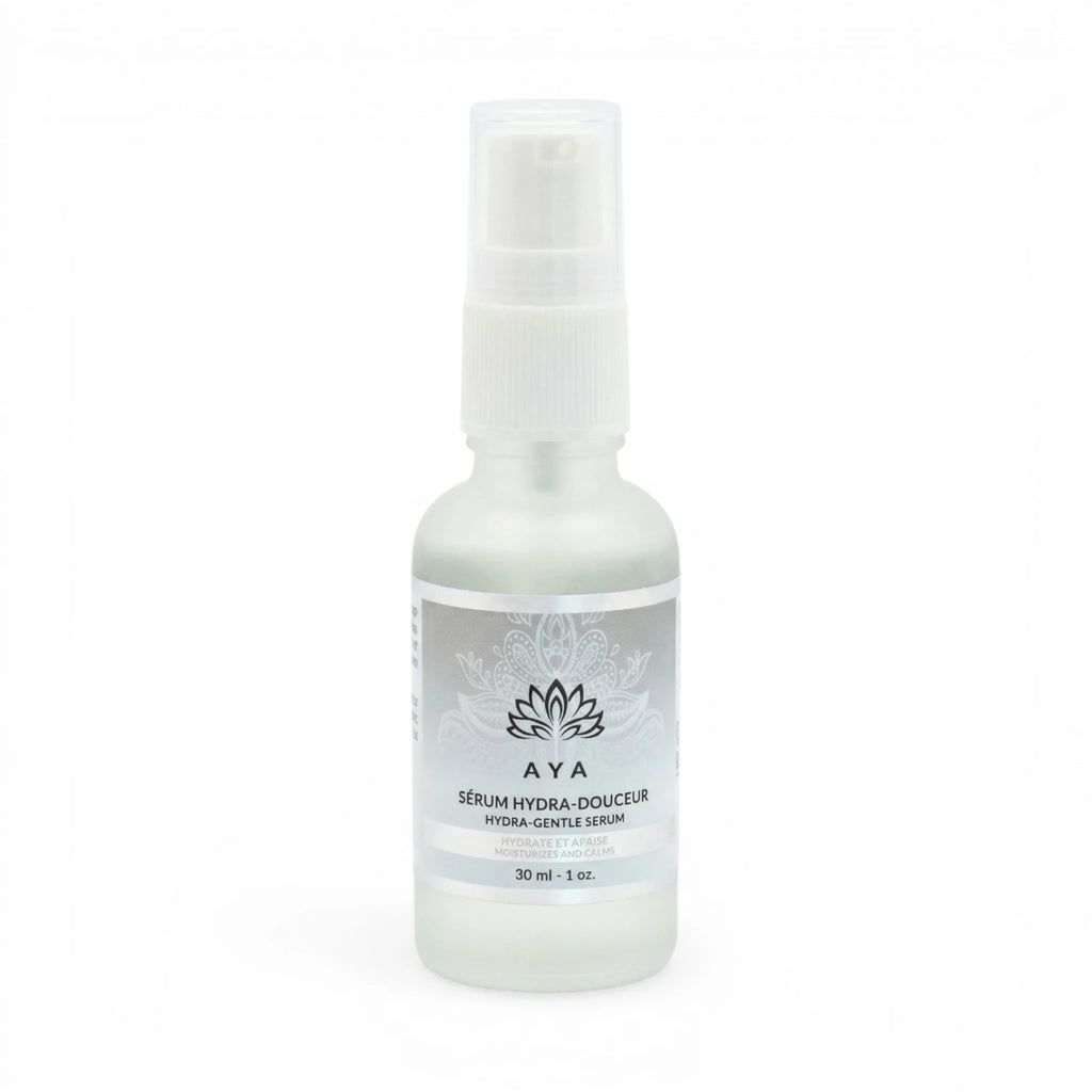 Sérum hydra-douceur naturel hydratant peau sensible AYA Shakti Québec